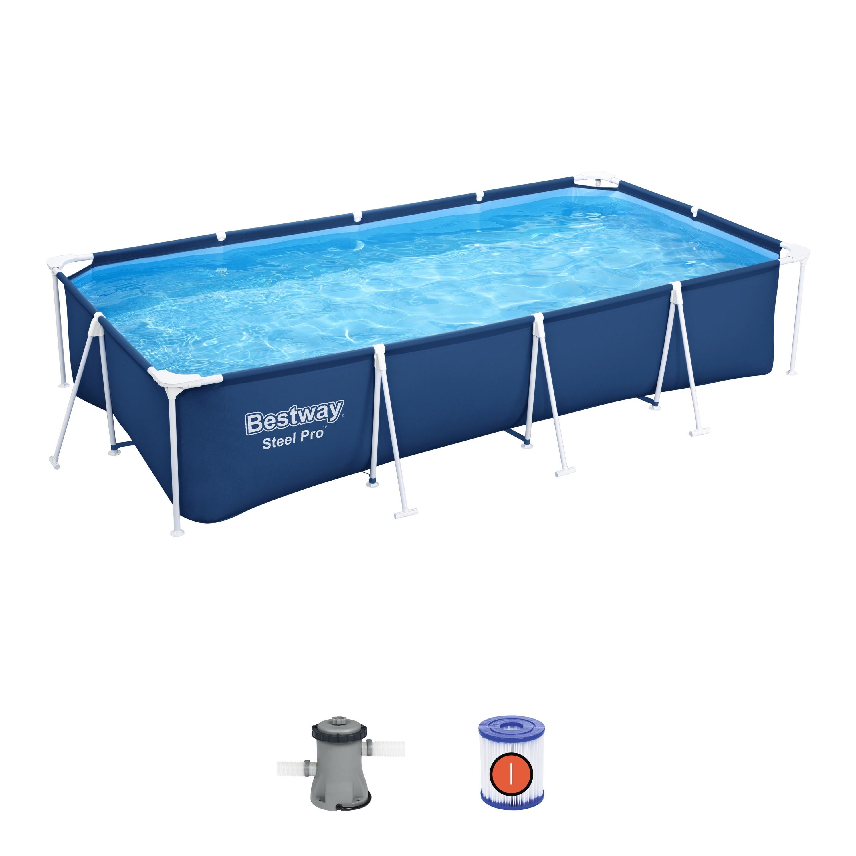 Piscina BESTWAY, 400 x 211 x 81 cm, albastru
