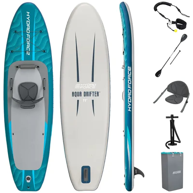 Set placa SUP BESTWAY Hydro-Force, 335 x 91.5 x 15 cm, pompa inclusa, sarcina maxima 150 kg, albastru-gri