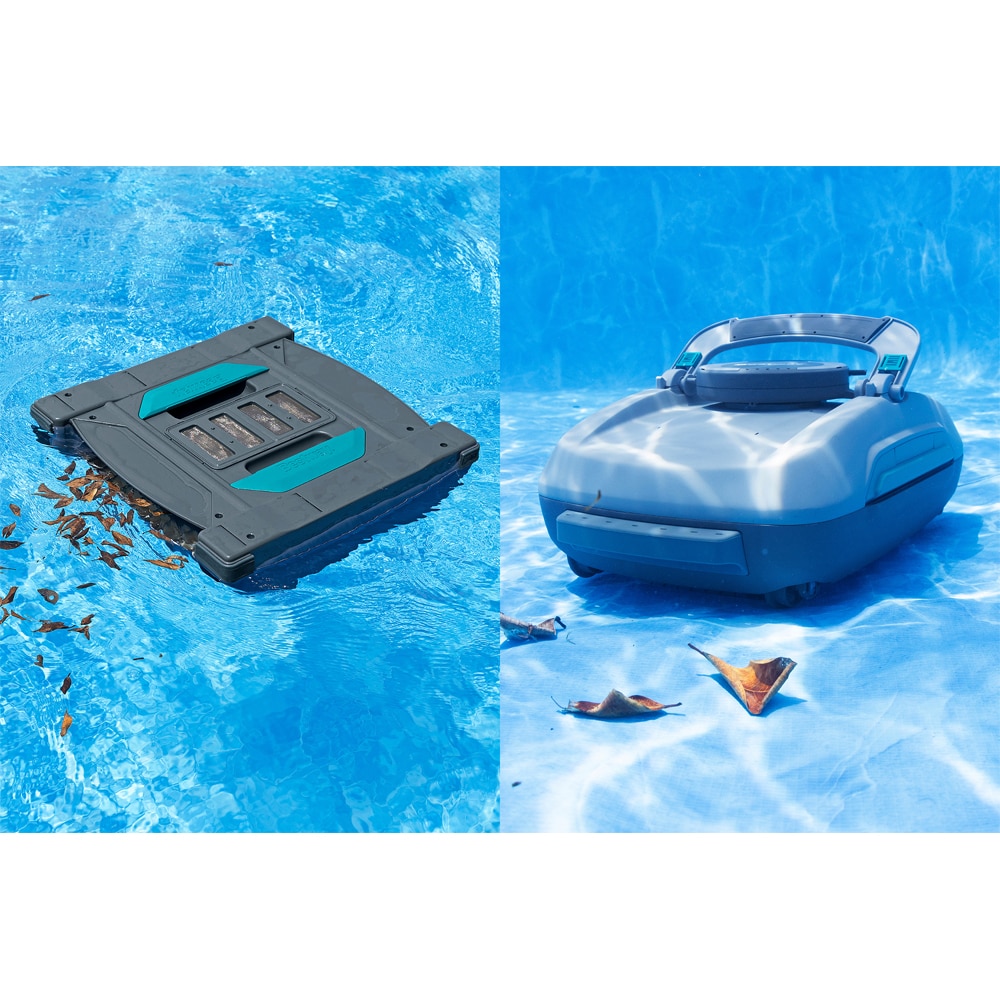 Robot curatare piscina 2 in 1 BESTWAY Aquatronix G300 cu skimmer de suprafata, autonomie 120 de minute, curatare pana la 50 mp, gri