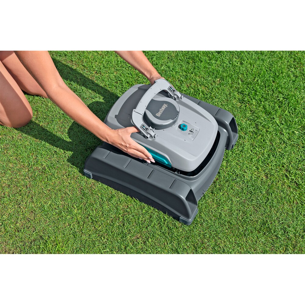 Robot curatare piscina 2 in 1 BESTWAY Aquatronix G300 cu skimmer de suprafata, autonomie 120 de minute, curatare pana la 50 mp, gri
