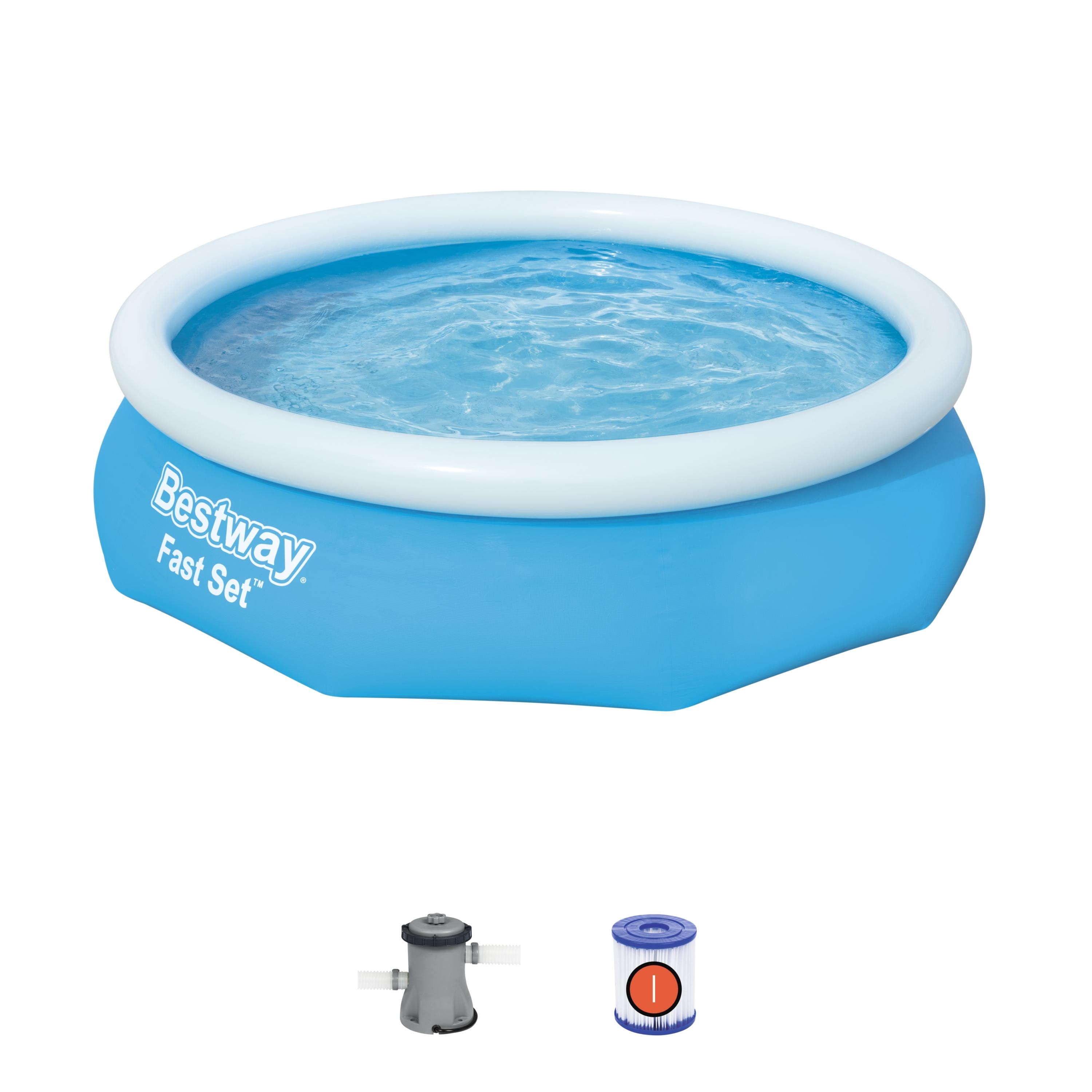 Piscina gonflabila BESTWAY, rotunda, 305 x 76 cm, 3800 L, sistem de filtrare inclus