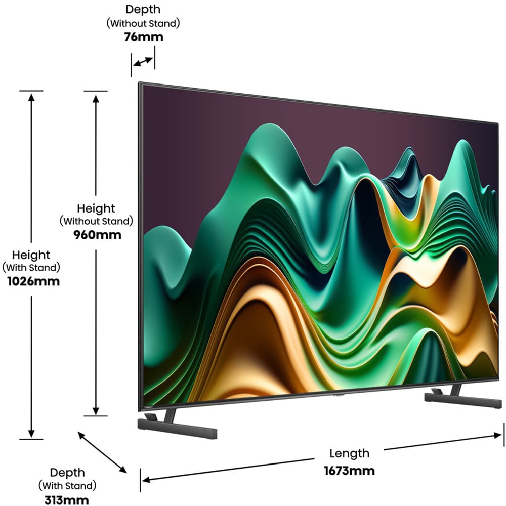 Televizor MiniLED ULED Smart HISENSE 75U6NQ, Ultra HD 4K, HDR, 189cm