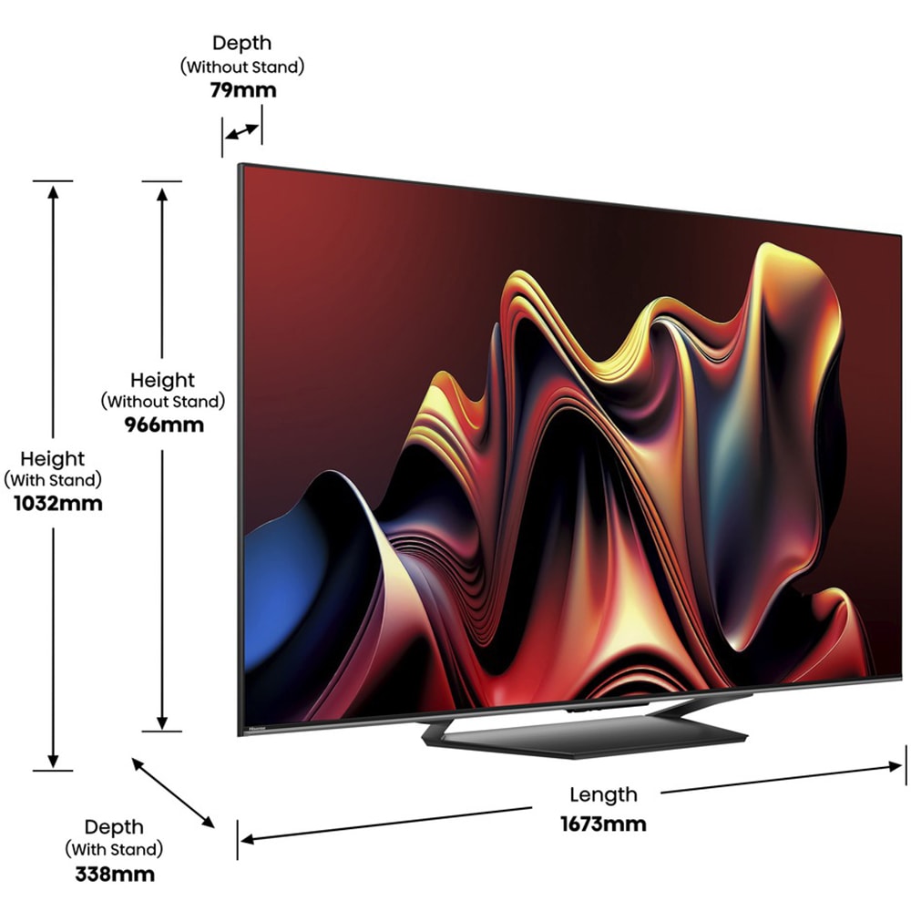 Televizor MiniLED ULED Smart HISENSE 75U7NQ, Ultra HD 4K, HDR, 189cm