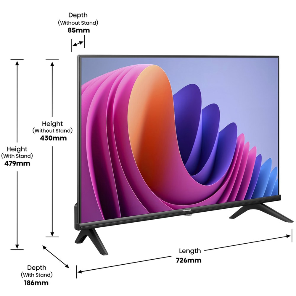 Televizor LED Smart HISENSE 32A4N, HD, HDR, 80cm