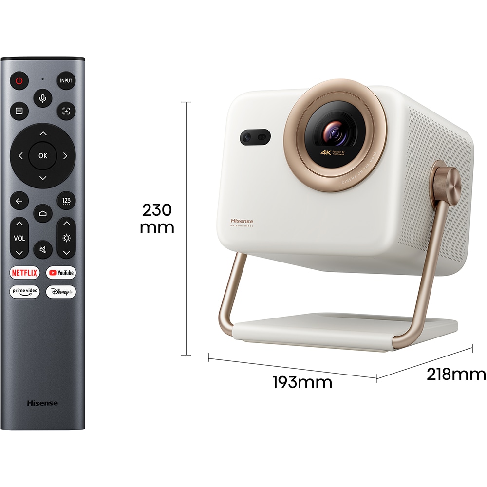 Mini Proiector Smart HISENSE M2SE Pro, Ultra HD 4K, HDR10+, 165-508cm