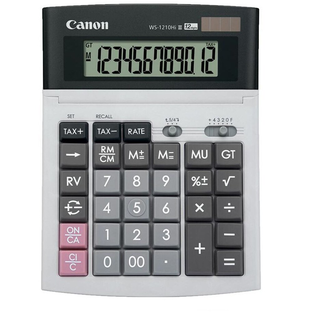 Calculator de birou CANON WS1210THB, 12 cifre, gri