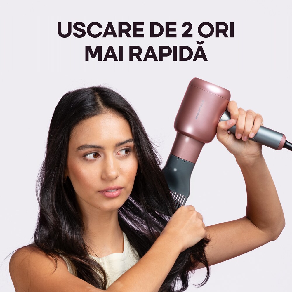 Uscator de parWAVYTALK Blown Away 5967, 2200W, 2 viteze, roz-auriu