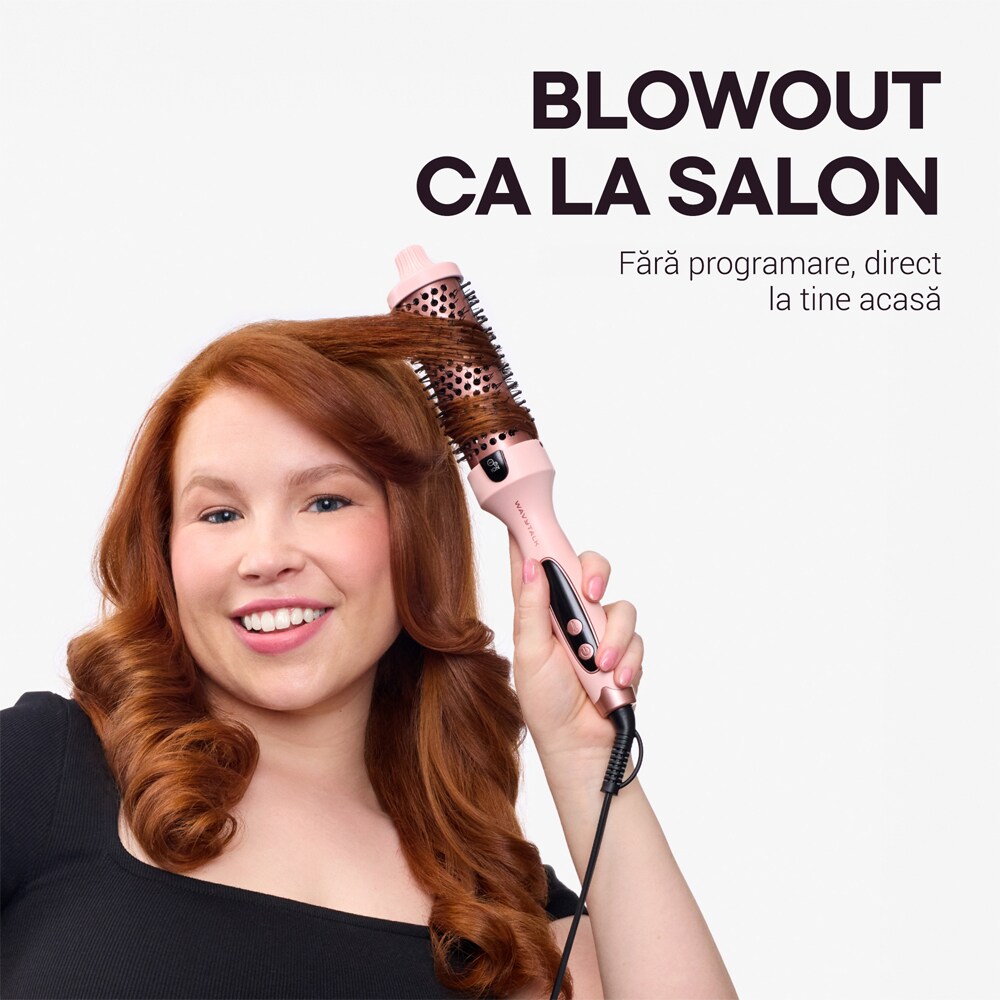Perie termica WAVYTALK Blowut Boost 206, 5 trepte de temperatura, roz