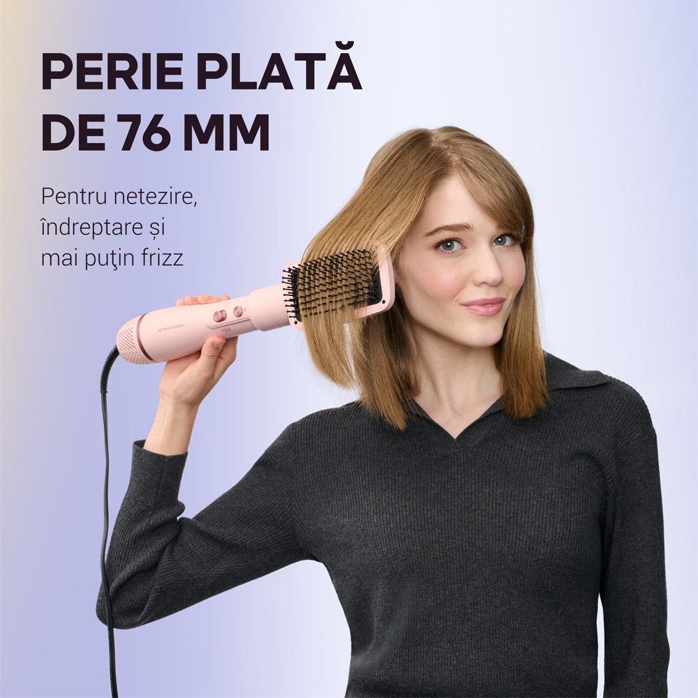 Perie cu aer cald WAVYTALK Air Sclupt 639S, 1000W, roz