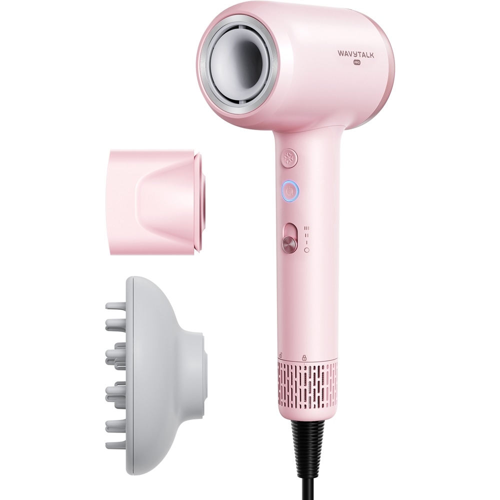 Uscator de par WAVYTALK Turblow Pro D10, 1600W, 3 viteze, roz