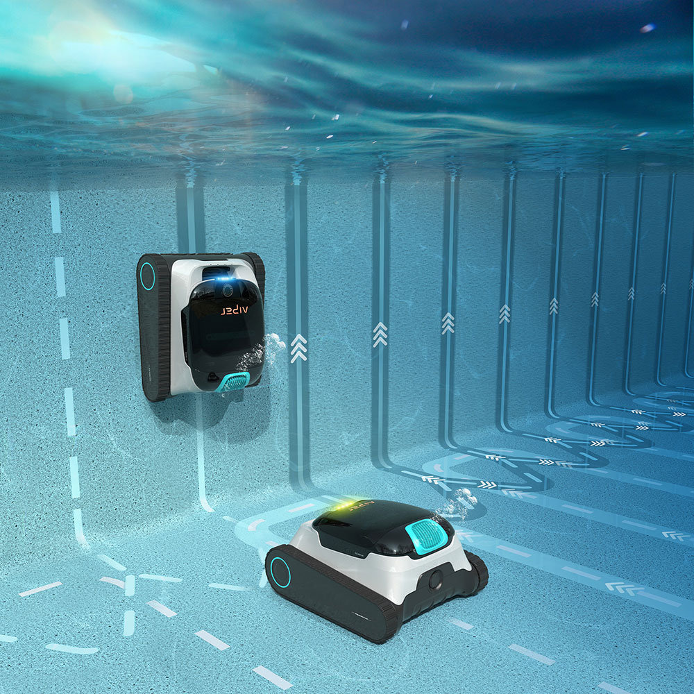 Robot pentru curatat piscina AIPER Scuba N1, fara fir, autonomie 180 min, 150mp, 75W, alb