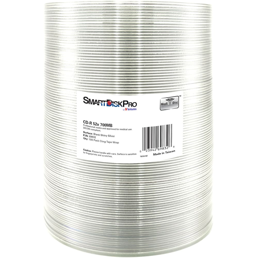 CD-R VERBATIM SmartDisk Pro 69832, 52x, 700MB, 100buc