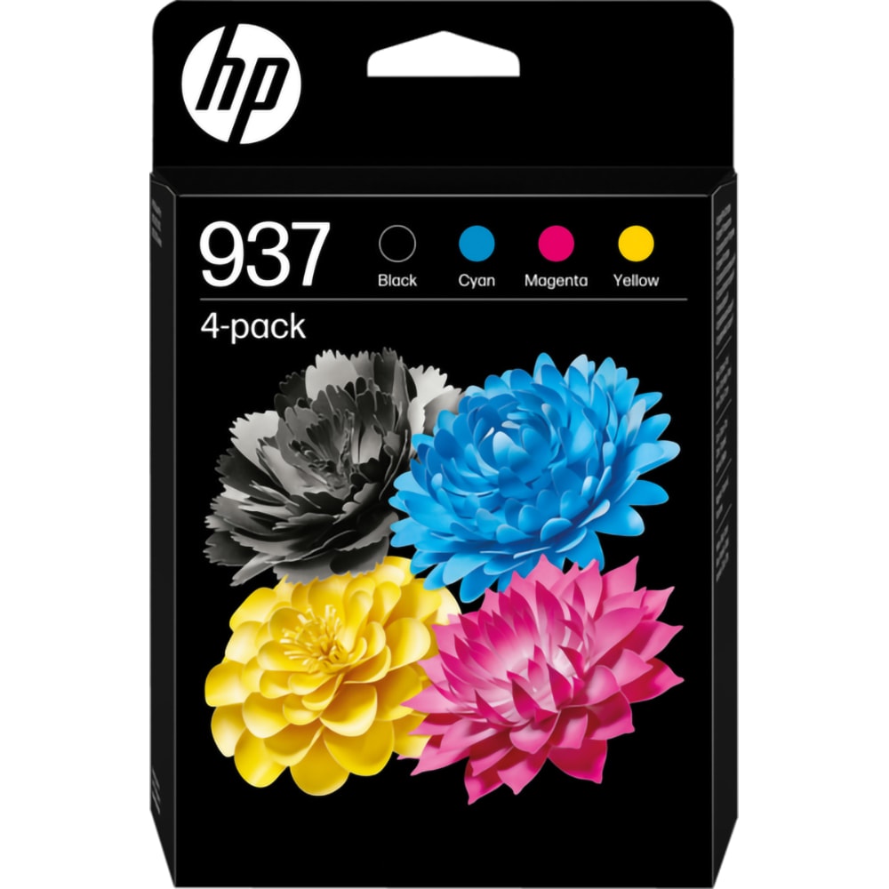 Pachet cu 4 cartuse originale HP 937 (6C400NE), negru-color