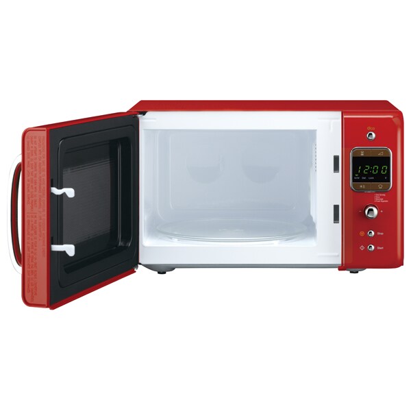 Cuptor microunde DAEWOO Retro KOR-6LBRR, 20l, 800W, rosu