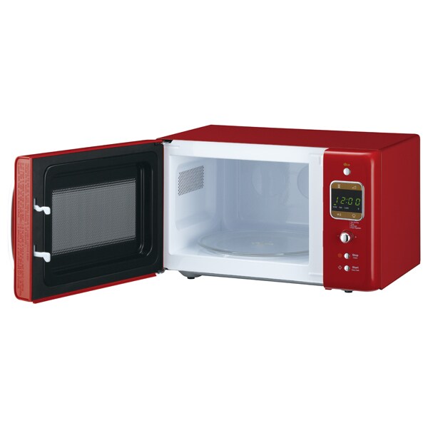 Cuptor microunde DAEWOO Retro KOR-6LBRR, 20l, 800W, rosu
