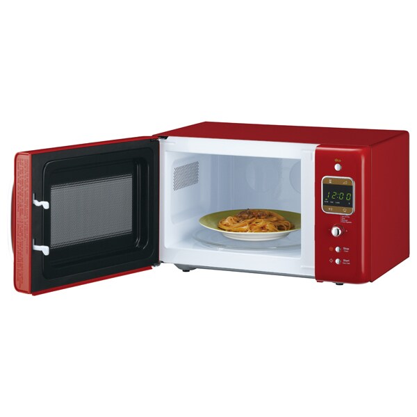 Cuptor microunde DAEWOO Retro KOR-6LBRR, 20l, 800W, rosu