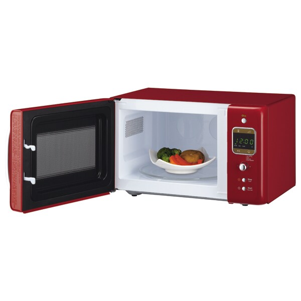 Cuptor microunde DAEWOO Retro KOR-6LBRR, 20l, 800W, rosu