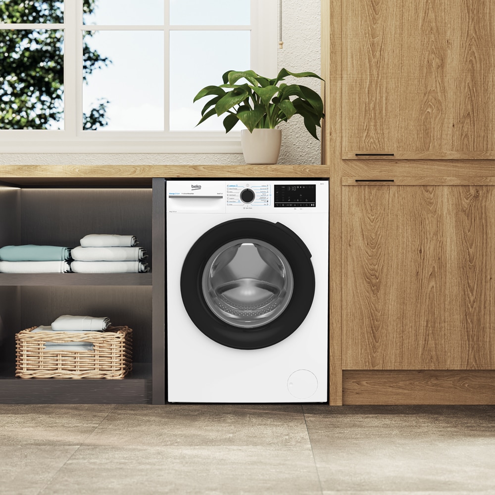Masina de spalat rufe frontala BEKO BM3WFU410415WB, EnergySpin, 10 kg, 1400rpm, Clasa A, alb
