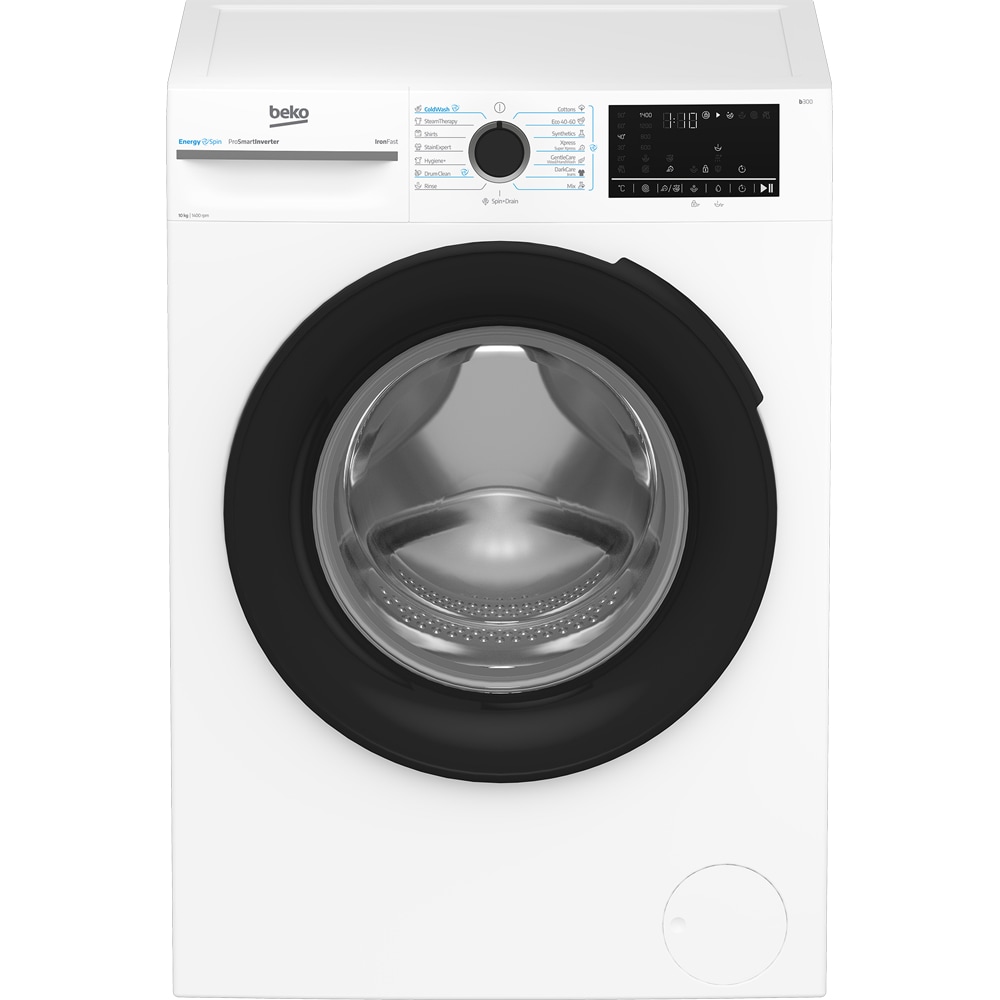 Masina de spalat rufe frontala BEKO BM3WFU410415WB, EnergySpin, 10 kg, 1400rpm, Clasa A, alb