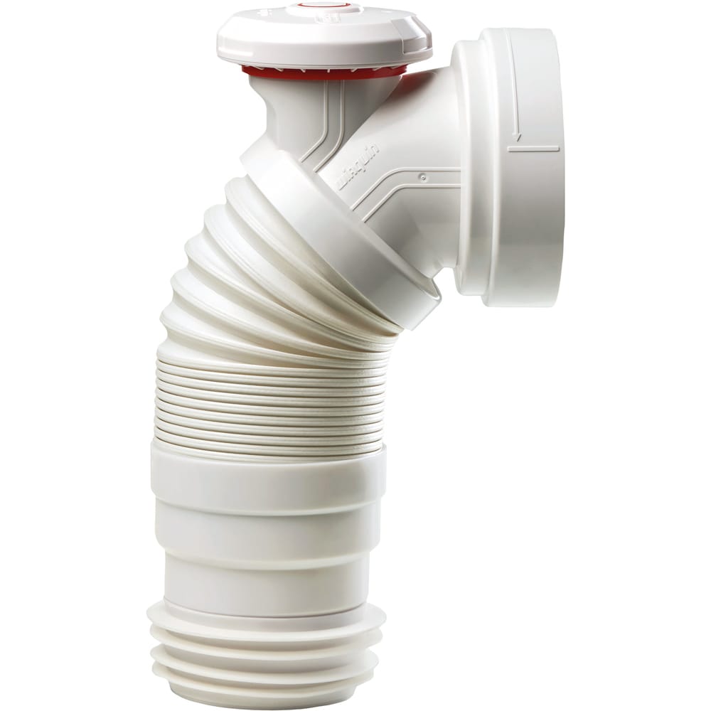Racord WC antivacuum 2in1 WIRQUIN Air Connect 70725181, polipropilena, 260-475 mm, alb