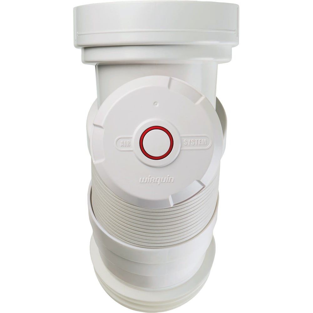 Racord WC antivacuum 2in1 WIRQUIN Air Connect 70725181, polipropilena, 260-475 mm, alb
