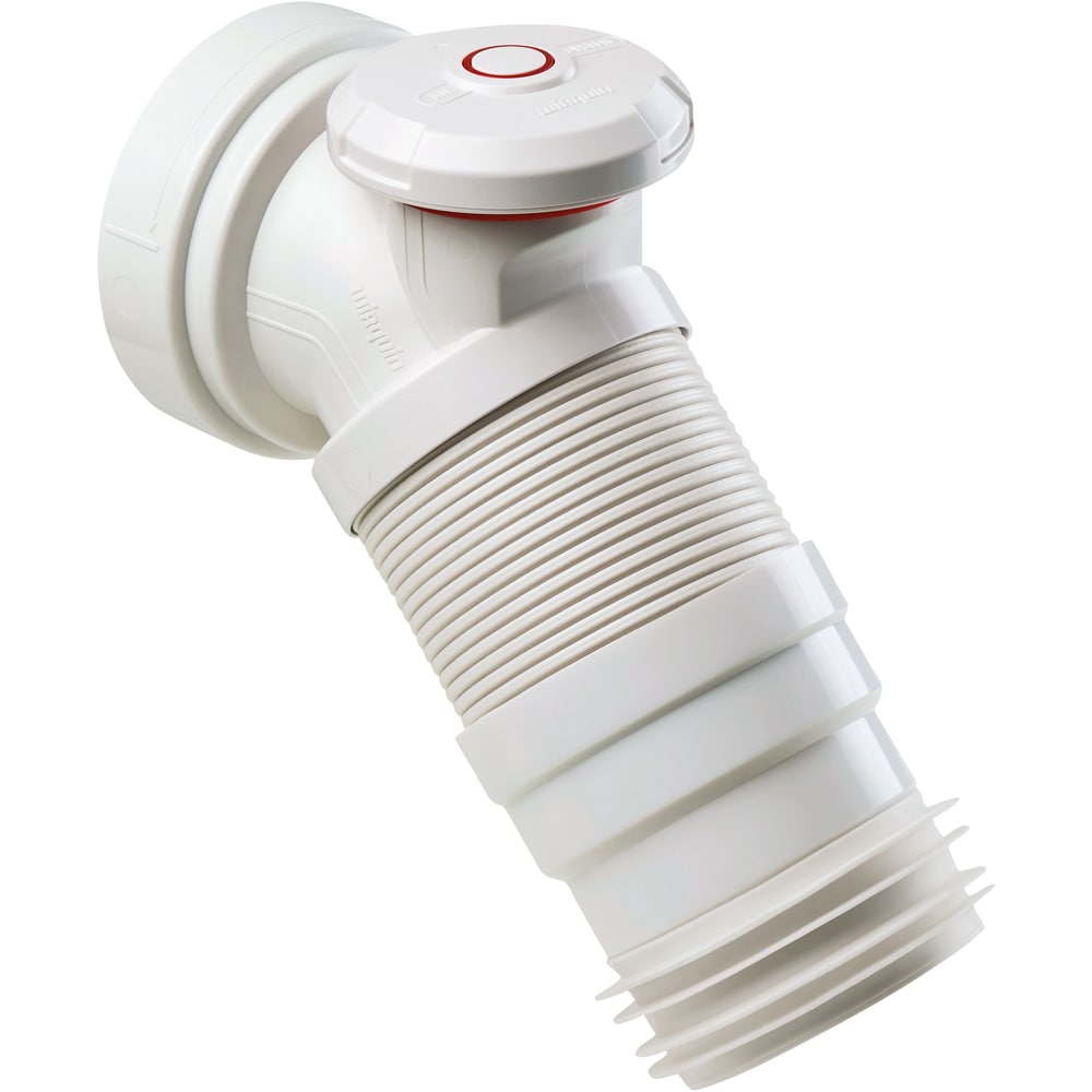 Racord WC antivacuum 2in1 WIRQUIN Air Connect 70725181, polipropilena, 260-475 mm, alb
