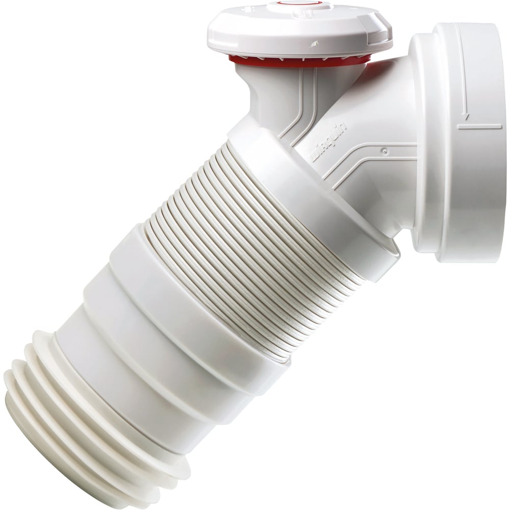 Racord WC antivacuum 2in1 WIRQUIN Air Connect 70725181, polipropilena, 260-475 mm, alb