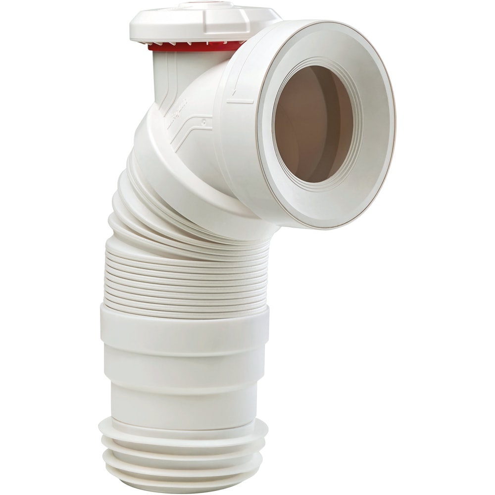 Racord WC antivacuum 2in1 WIRQUIN Air Connect 70725181, polipropilena, 260-475 mm, alb