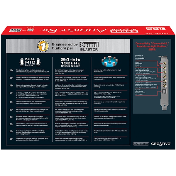 Placa de sunet CREATIVE Audigy RX 70SB155000001, 7.1, PCI