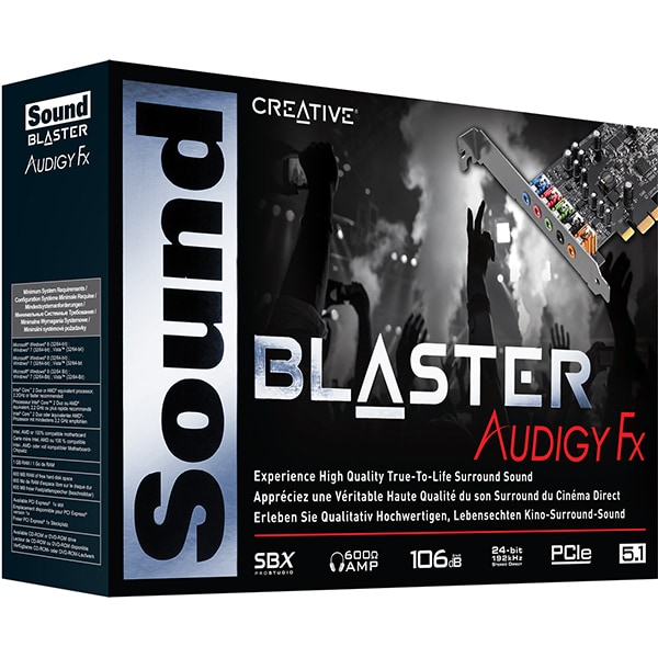 Placa de sunet CREATIVE Audigy FX 70SB157000000, 5.1, PCI