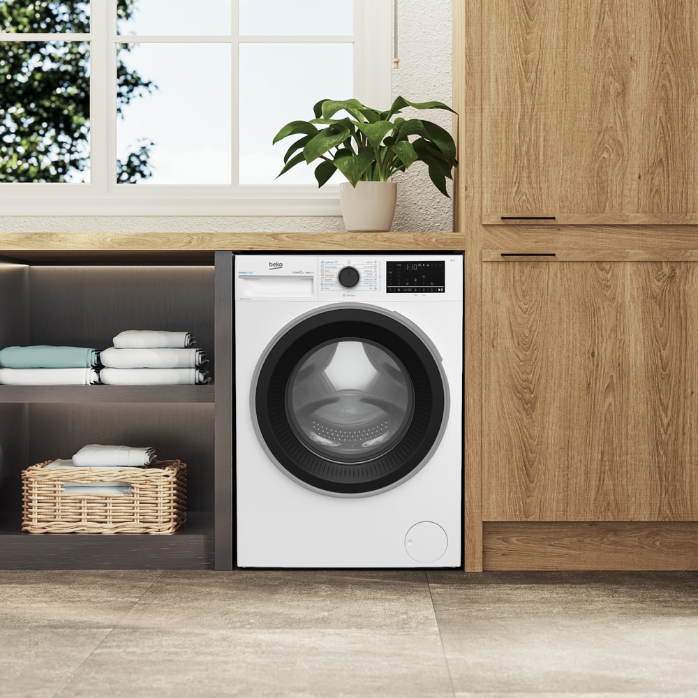 Masina de spalat rufe frontala BEKO B3WFT411415WB ES, EnergySpin, SteamCure, 11 kg, 1400rpm, Clasa A, alb