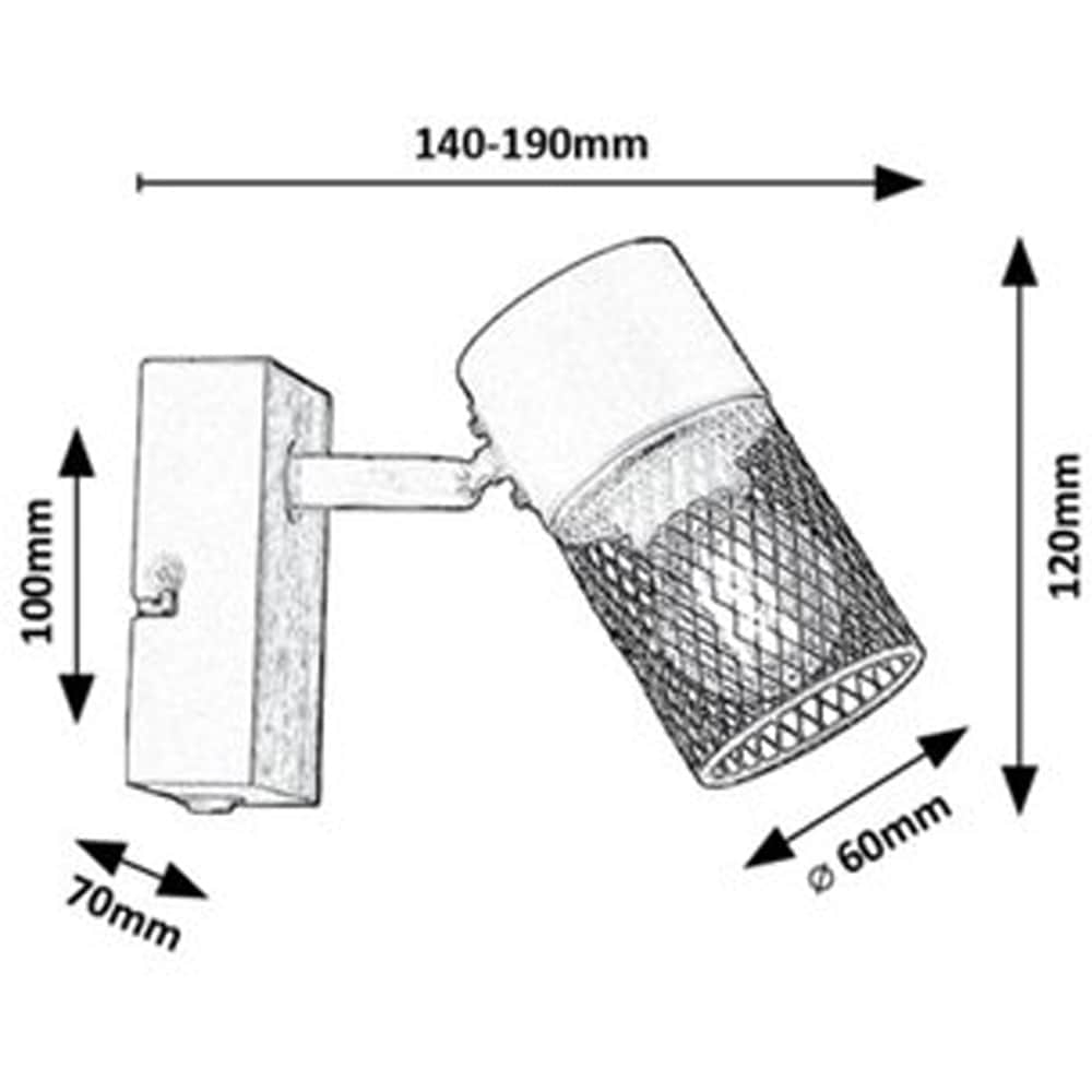 Plafoniera RABALUX Metta, E14, 1x40W, IP20, negru