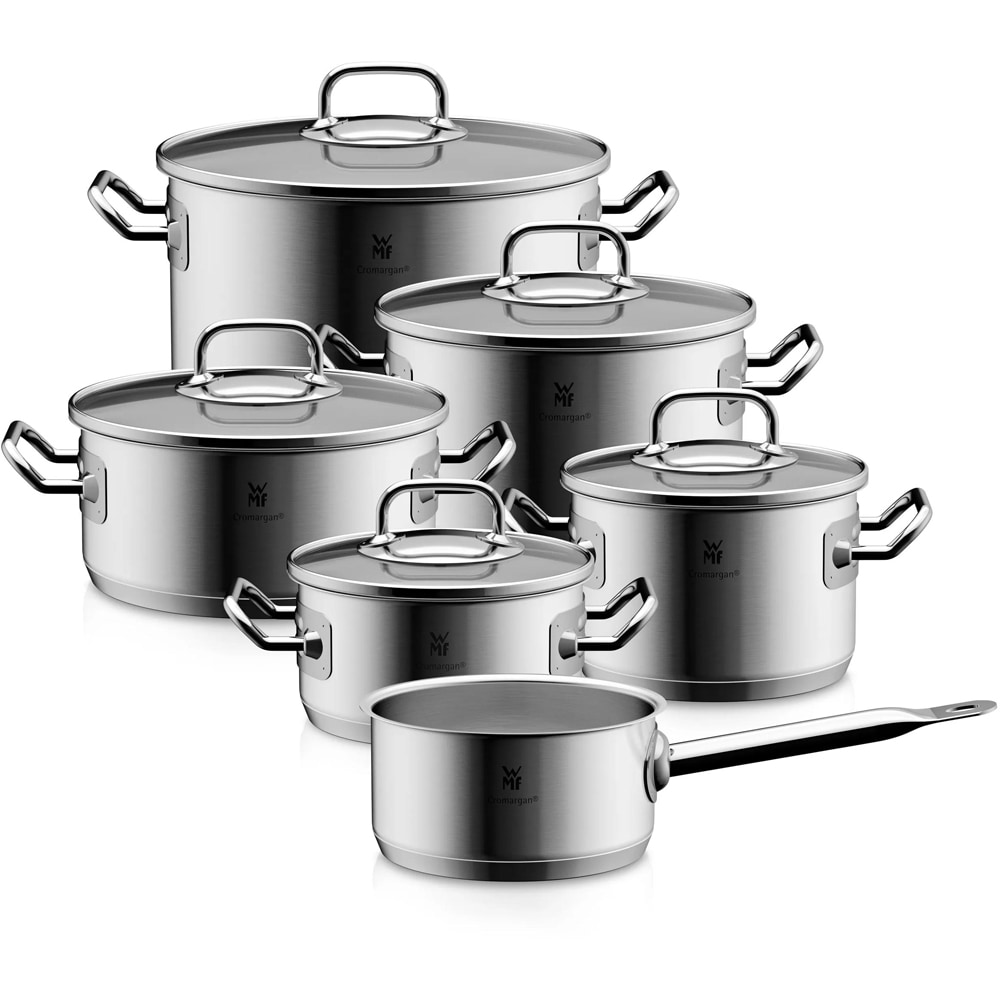 Set vase WMF Profi One, 12 piese, 16-24cm, 1.4-5.7l, inox, argintiu