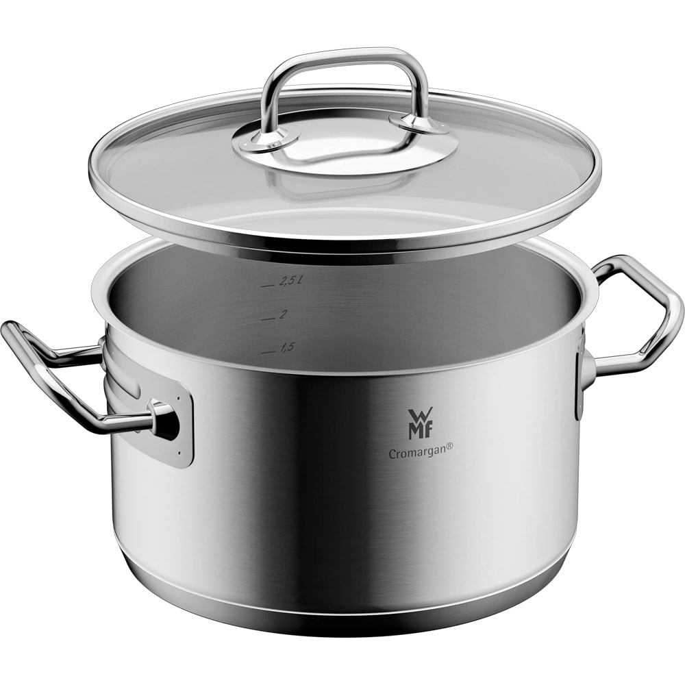 Set vase WMF Profi One, 12 piese, 16-24cm, 1.4-5.7l, inox, argintiu
