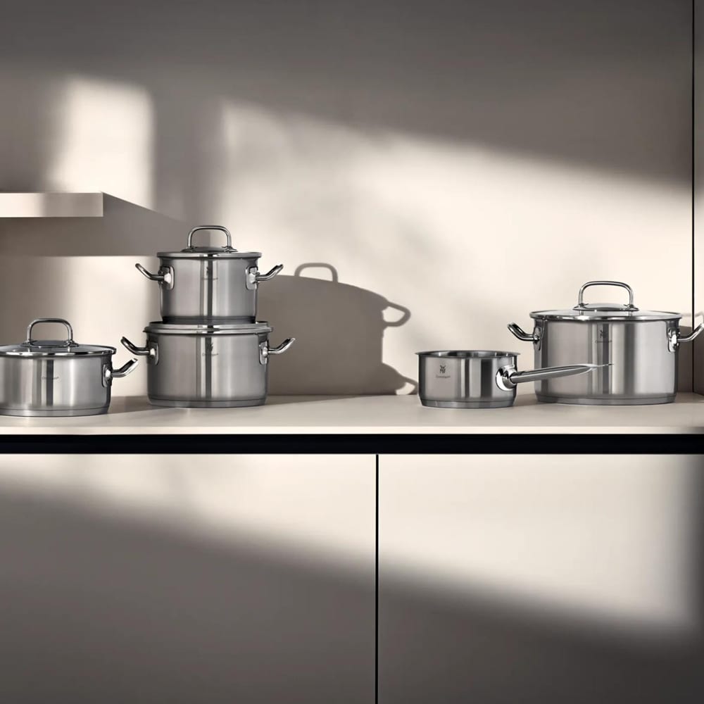 Set vase WMF Profi One, 12 piese, 16-24cm, 1.4-5.7l, inox, argintiu