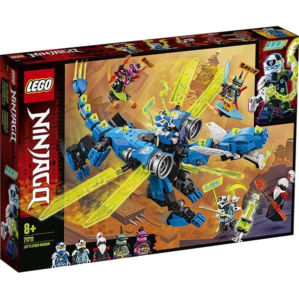 LEGO Ninjago: Dragonul cibernetic al lui Jay 71711, 8 ani+, 518 piese
