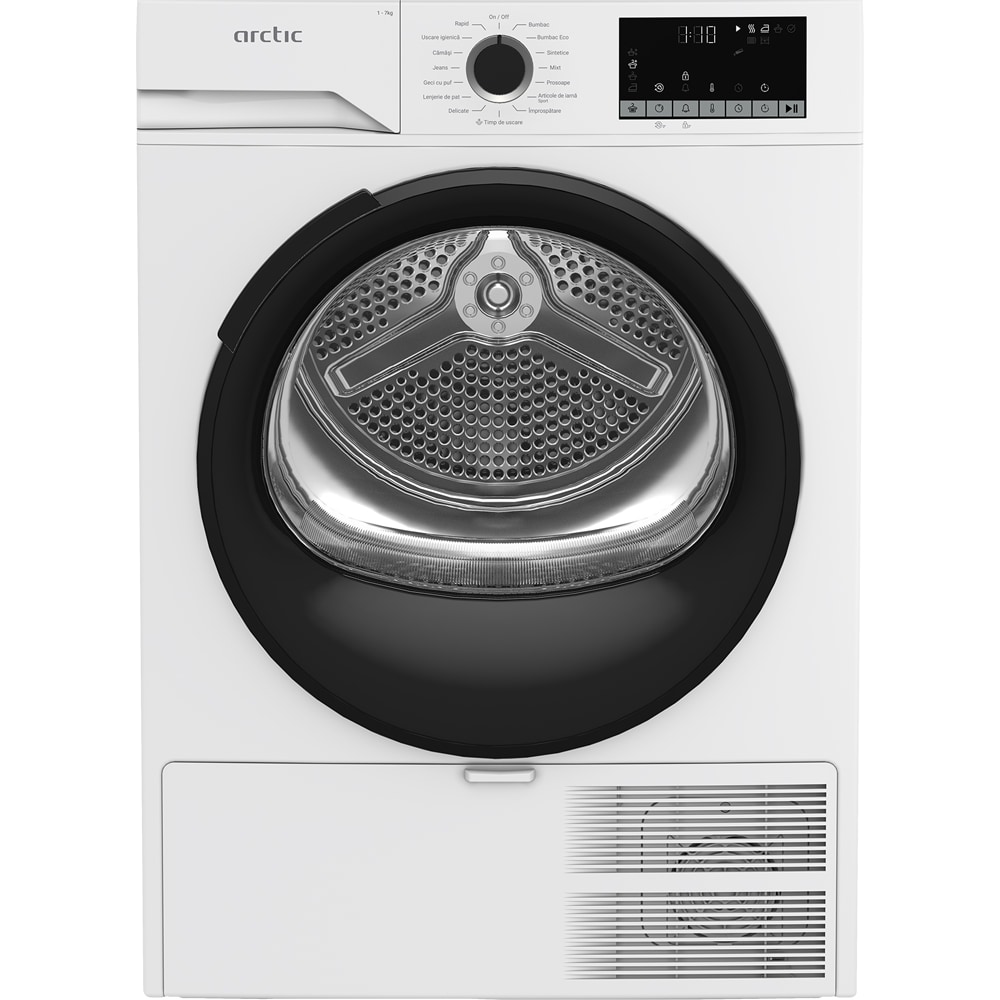 Uscator de rufe ARCTIC A2T27239WB, Pompa de caldura, 7 kg, 15 programe, Clasa D, alb
