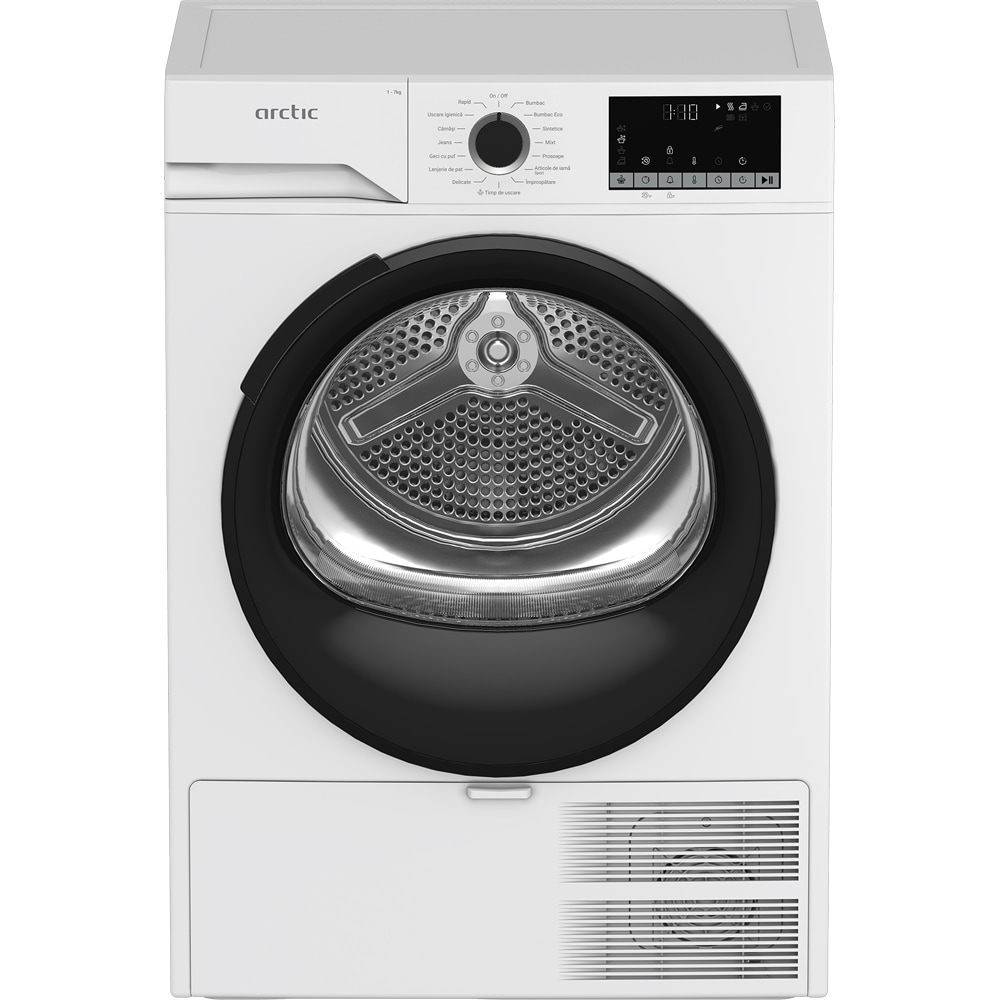 Uscator de rufe ARCTIC A2T27239WB, Pompa de caldura, 7 kg, 15 programe, Clasa D, alb