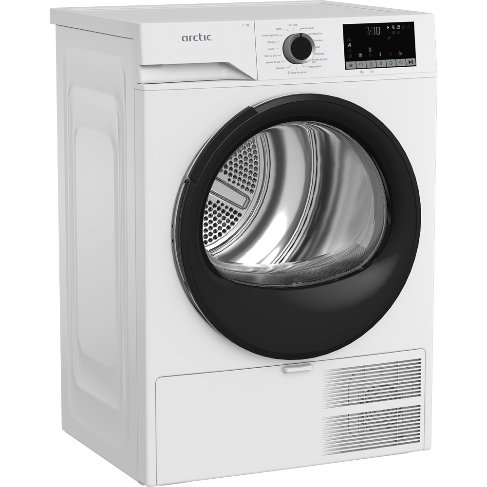 Uscator de rufe ARCTIC A2T27239WB, Pompa de caldura, 7 kg, 15 programe, Clasa D, alb