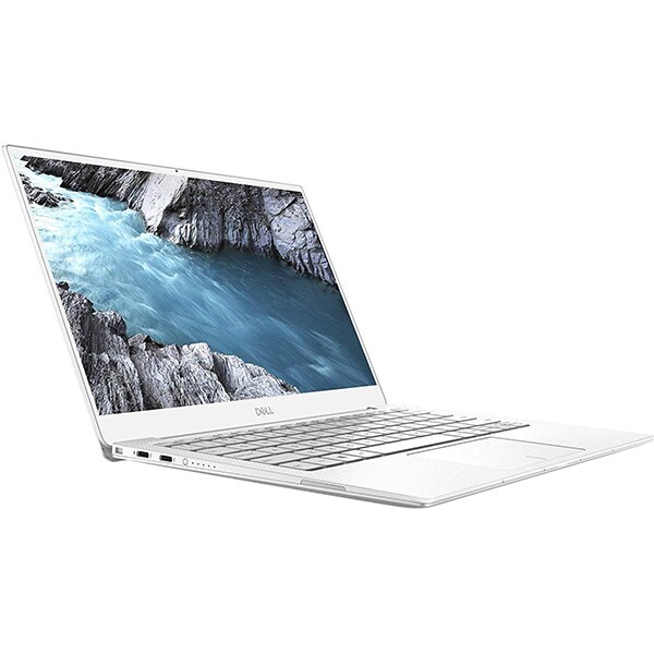 Laptop DELL XPS 13 9380, Intel Core i7-8565U pana la 4.6GHz, 13.3" 4K Touch, 16GB, SSD 512GB, Intel UHD Graphics 620, Windows 10 Pro, alb