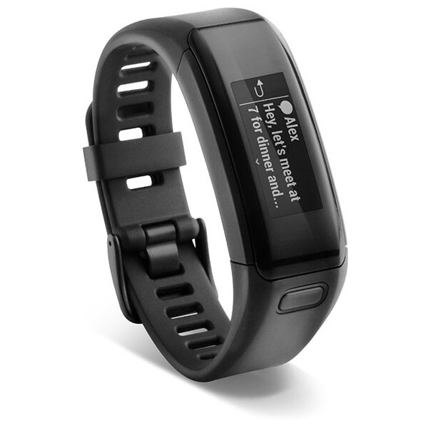 Bratara fitness GARMIN Vivosmart HR, Android/iOS, silicon, negru
