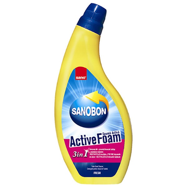 Solutie de curatare toaleta SANO Sanobon Active Foam, 750 ml