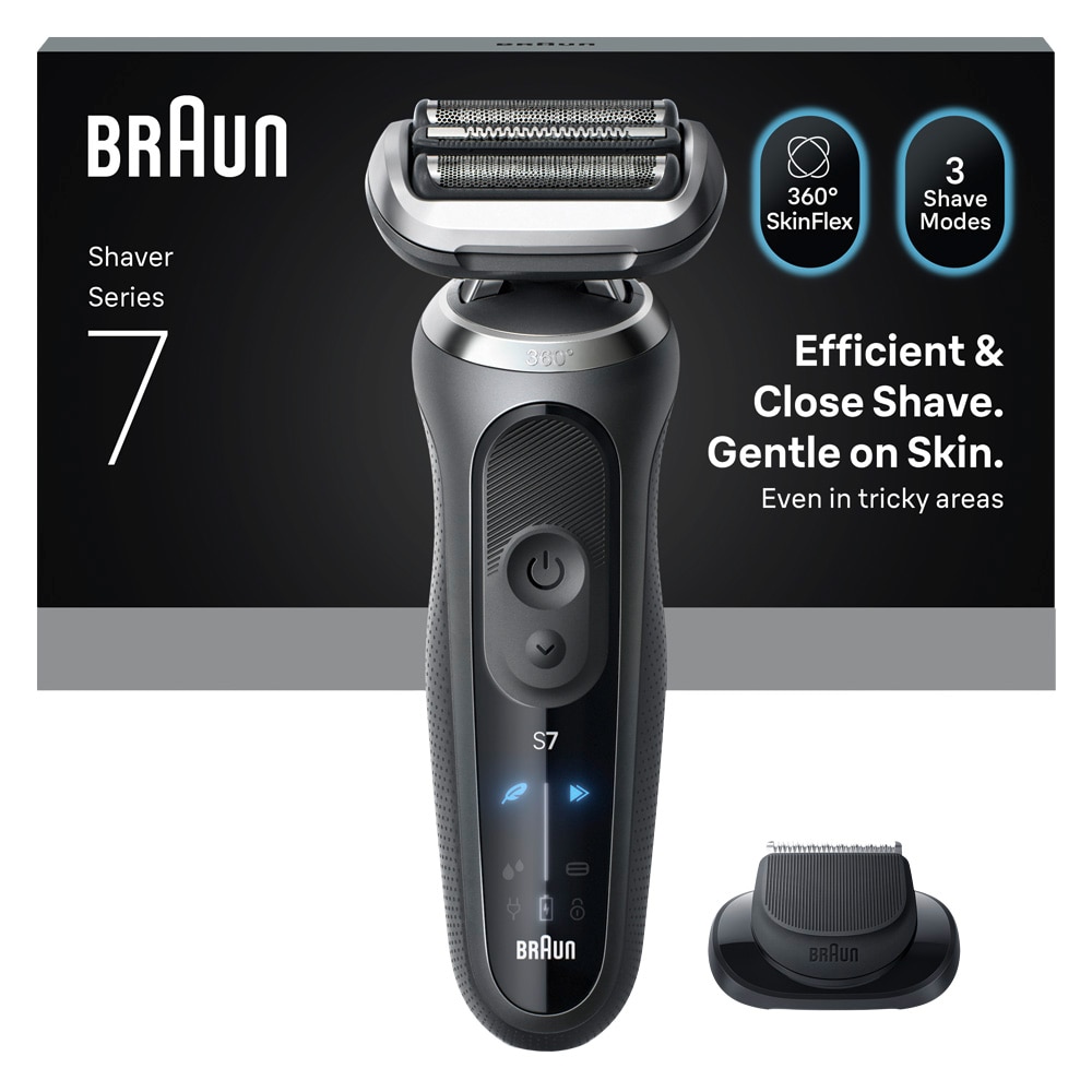 Aparat de ras BRAUN Series 7 72-G1200S, acumulator, autonomie 60 min, gri