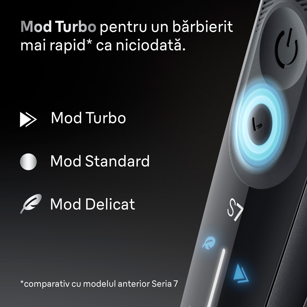 Aparat de ras BRAUN Series 7 72-G1200S, acumulator, autonomie 60 min, gri
