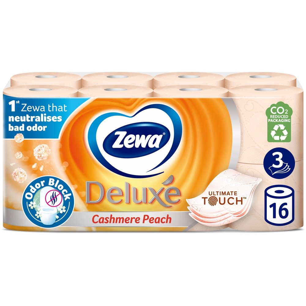 Hartie igienica ZEWA Deluxe Cashmere peach, 3 straturi, 16 role