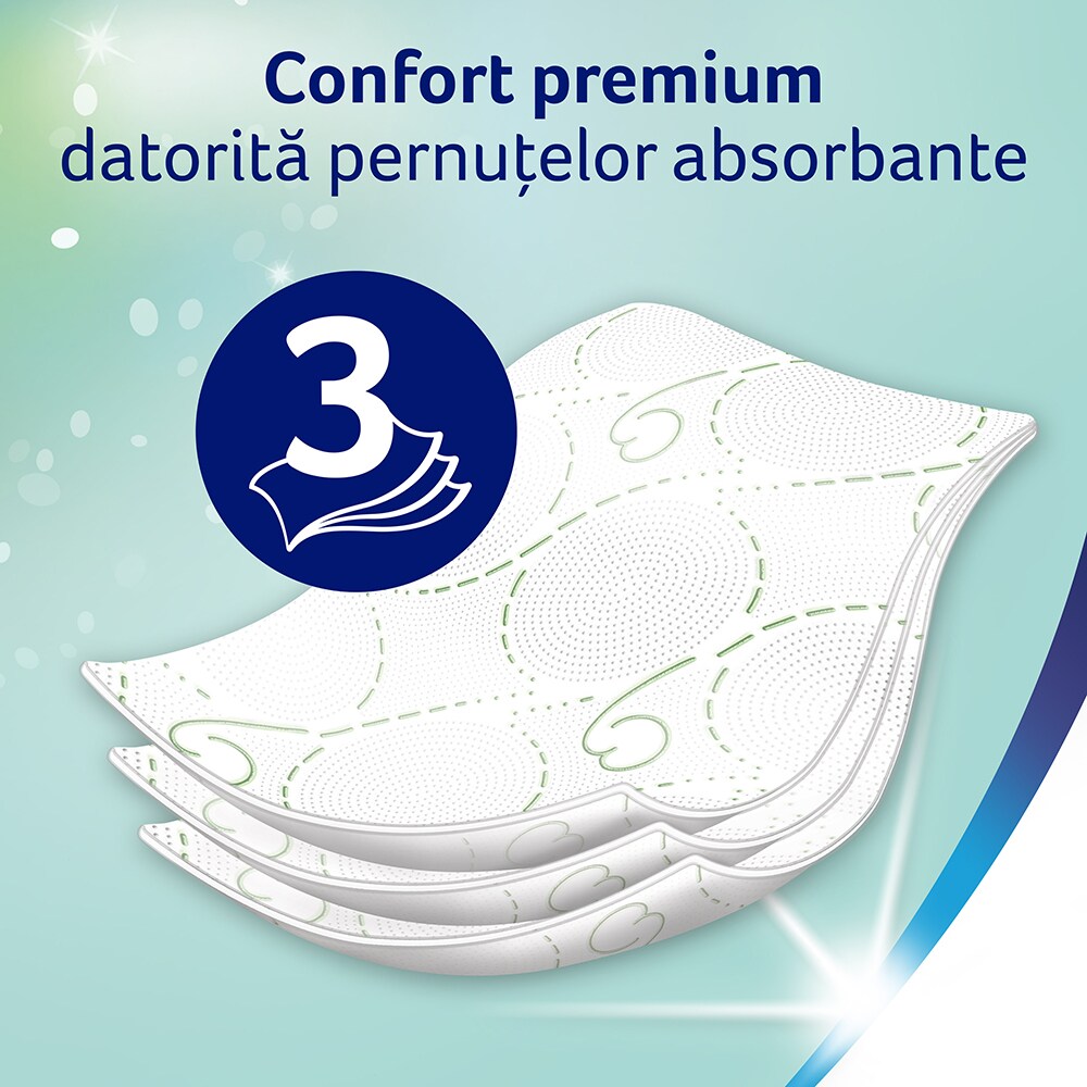 Hartie igienica ZEWA Deluxe Camomile Comfort, 3 straturi, 60 role