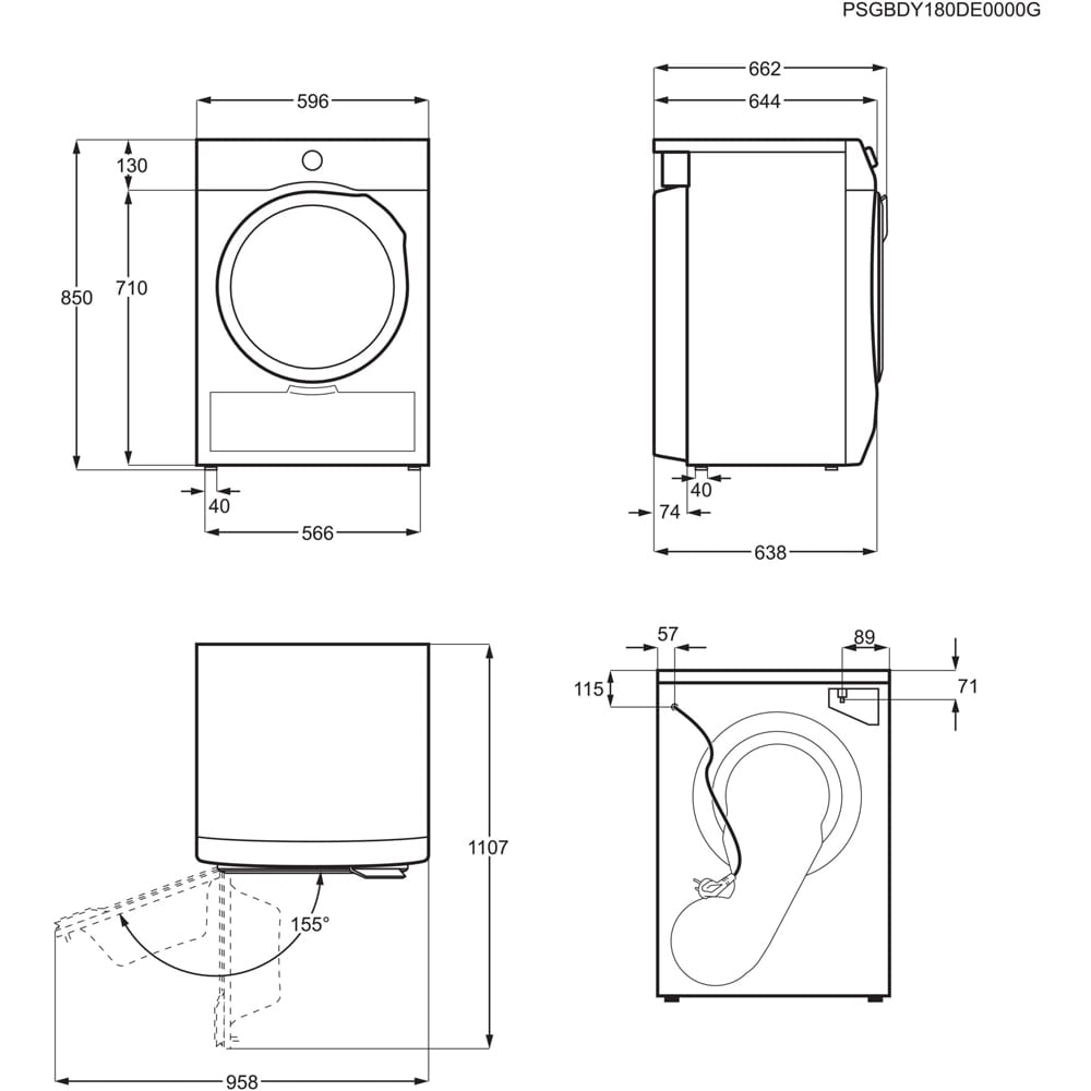 Uscator de rufe ELECTROLUX EW8D495MC, Pompa de caldura, 9 kg, 12 programe, Clasa C, alb
