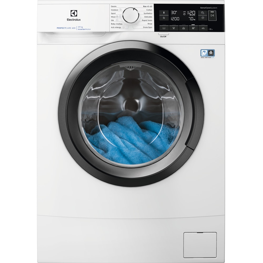 Masina de spalat rufe frontala slim ELECTROLUX PerfectCare600 EW6SM347DE, 7 kg, 1400rpm, Clasa B, alb