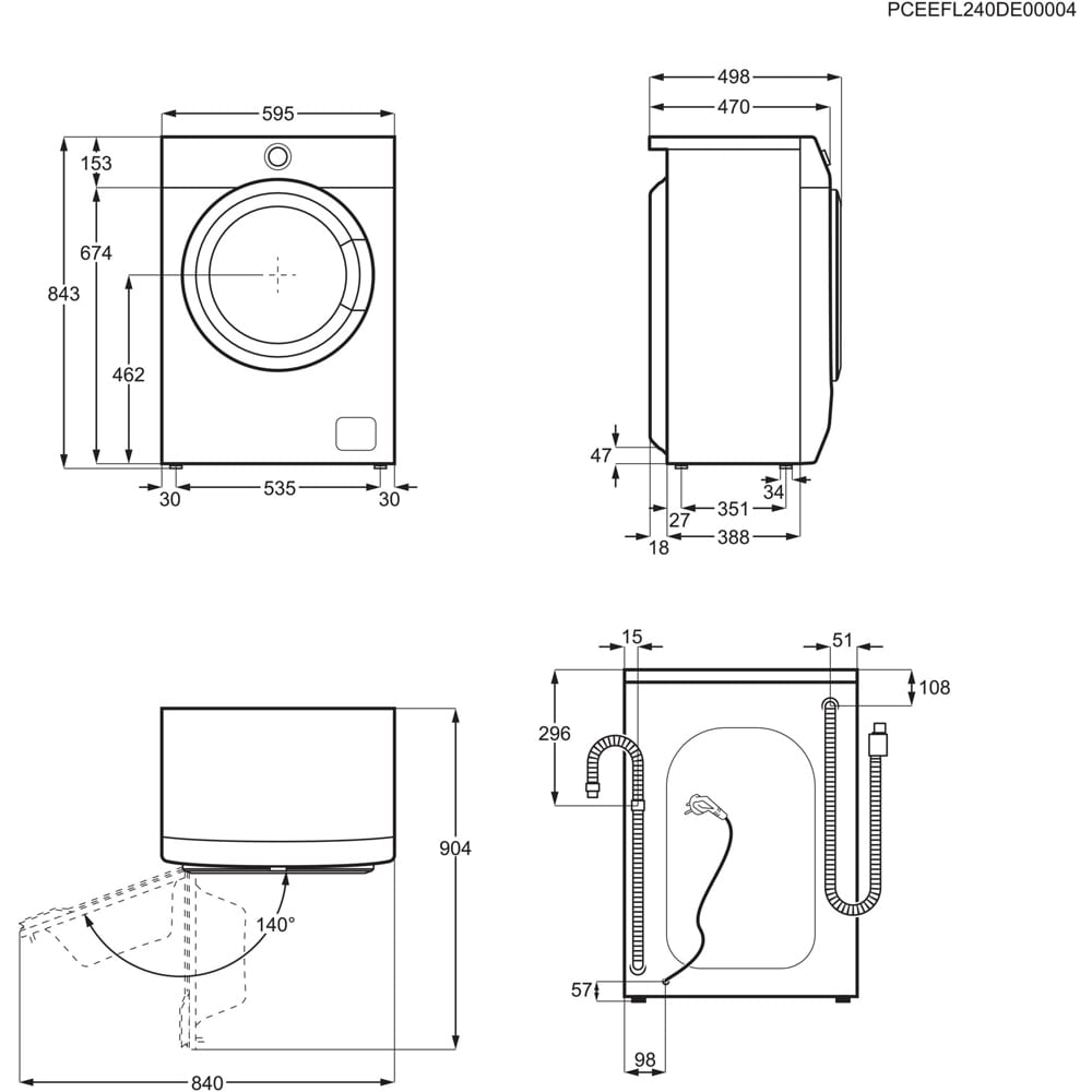 Masina de spalat rufe frontala slim ELECTROLUX PerfectCare600 EW6SM347DE, 7 kg, 1400rpm, Clasa B, alb
