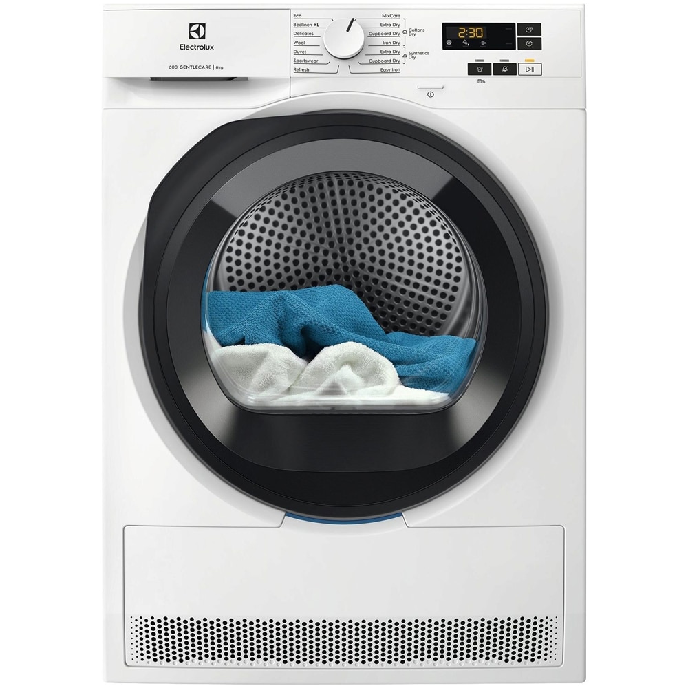 Uscator de rufe ELECTROLUX EW6D185YE, Pompa de caldura, 8 kg, 14 programe, Clasa E, alb